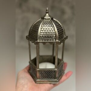 Vintage Godinger Silver-Plated Gazebo Tea Light Candle Holder, Mini Lantern
